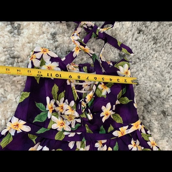 Purple Floral Backless Women’s Dress Size M - Picture 11 of 14